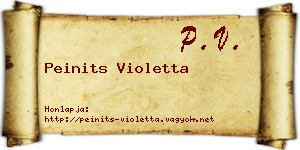 Peinits Violetta névjegykártya